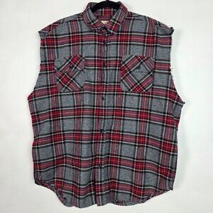 Fear Of God Second Collection Plaid Flannel Mens Medium Sleeveless Button Shirt